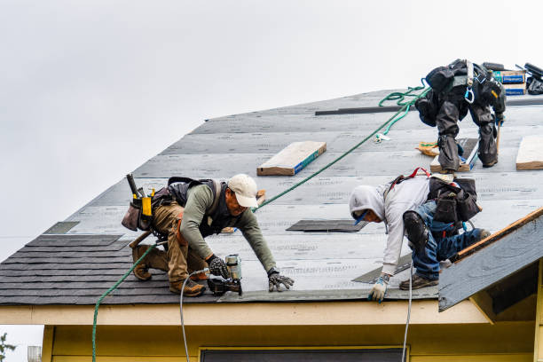 Professional Gutter Installation technician working in New Hampton, IA